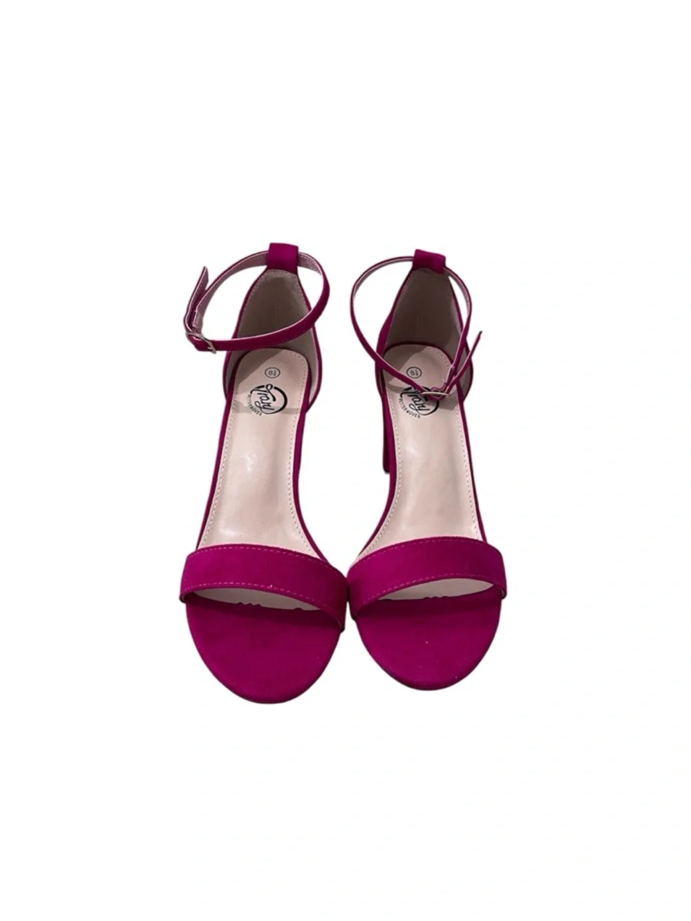 Trary Fuchsia Block Heel Ankle-Strap Sandal - Women Size: 8 1/2